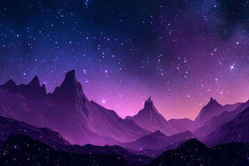 Gradient night sky for a starry and celestial atmosphere