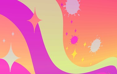 Colorful gradient wavy abstract background illustration
