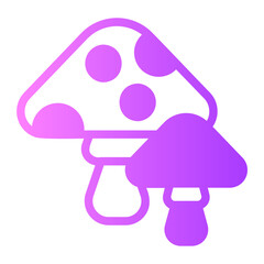 Obraz na płótnie Canvas mushroom gradient icon