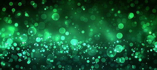 Abstract green light bokeh background, perfect for versatile and creative design applications