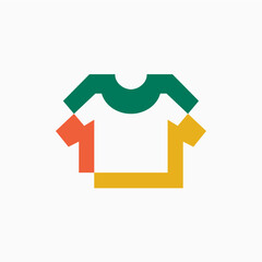 clothing tee tshirt apparel logo vector icon illustration