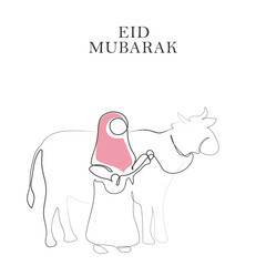 Hand drawn line art vector of Eid celebrations. Eid greeting cards art. Eid doodles.