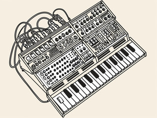 modular synth simple outline image