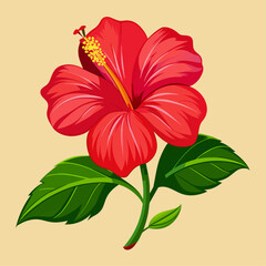 a hibiscus flower vector art illustration (18)