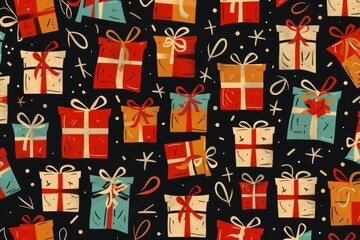 Seamless wrapping paper pattern for festive and decorative designs