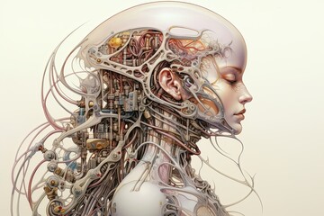 Cybernetic Organism Illustrations: Futuristic Bionic Human Artwork Collection