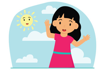 Happy Children Day Flat Illustration Design