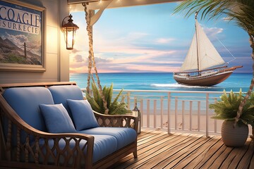 Nautical Voyage Graphics Package: Beachside Resort Advertising Delights