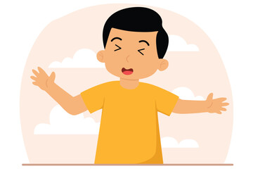 Happy Children Day Flat Illustration Design
