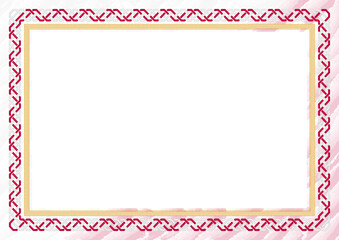 Horizontal  frame and border with Greenland flag