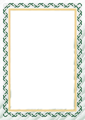 Vertical  frame and border with Pakistan flag