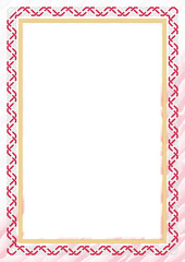 Vertical  frame and border with Poland flag