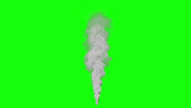 Looping thin smoke rising up. 3D generated animation fx. Has a green screen for easy compositing.

