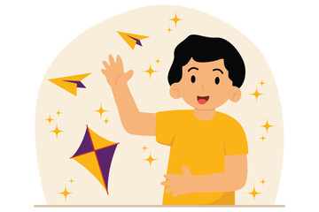 Happy Children Day Flat Illustration Design