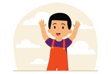 Happy Children Day Flat Illustration Design