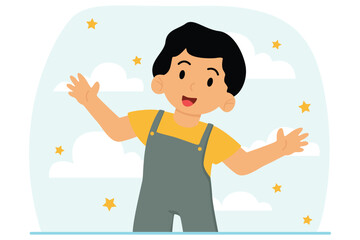 Happy Children Day Flat Illustration Design