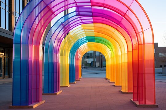 Rainbow Prismadreams: A Burst of Polychromatic Rainbow Art Installations