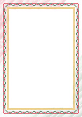 Fototapeta premium Vertical frame and border with Hungary flag
