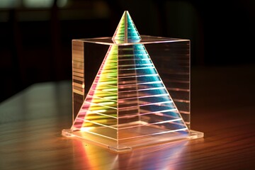 Physics of Light Bending: Prism Light Refraction Experiments Explained - obrazy, fototapety, plakaty