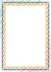 Vertical  frame and border with Mexico flag