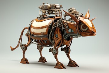 Steampunk Gadgetry Product Renders: Mechanical Animal Automata Masterpieces