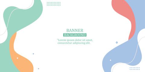 abstract background banner wave pastel color