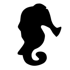 Vector Seahorse Silhouette