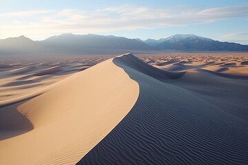 Fototapeta na wymiar Aerial Desert Dune Time-Lapse: Shifting Sands Spectacle