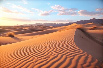 Fototapeta na wymiar Time-Lapse Desert Dune Videos: Natural Scenes of Desert Life Cycle