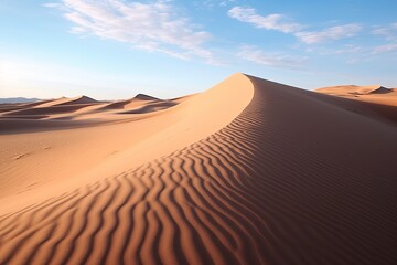 Fototapeta na wymiar Time-lapse Mirage: Mesmerizing Desert Dune Videos created with Mirage Effects in Desert Heat