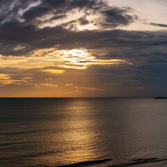 sunset over the sea