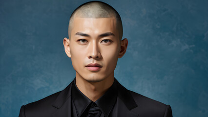 Pastel Buzz Cut: Youthful Elegance, Vibrant Pastel Scene: Modern Buzz Cut Style, Stylish Buzz Cut on Pastel Background, Contemporary Buzz Cut with Pastel Aesthetic