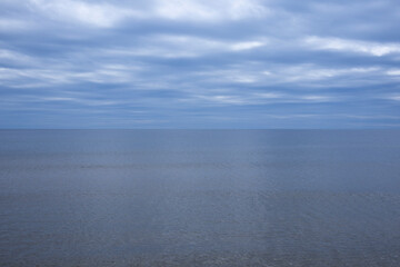 Serene seascape with cloudy sky