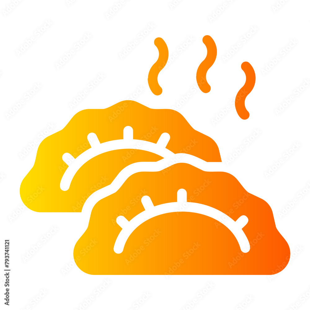 Wall mural gyoza gradient icon