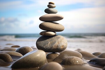 Zen Pebble Web Footers: Balancing Stone Visuals for Unique Website Designs
