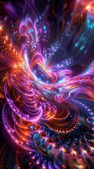Fractal flames intricate patterns
