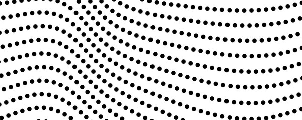 Halftone monochrome background with flowing dots