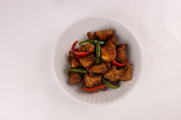 Szechuan Chicken or Dragon Chicken is Stir Fried Chicken and Vegetables.