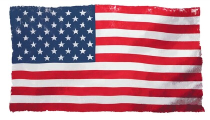 Illustration of poster flag usa