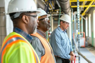 Professional Photography of facilities managers overseeing facility maintenance and operations in the Facilities Department, Generative AI