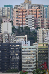 Buildings along A Hill in Hong Kong