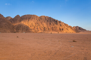 View of desert mountain landscape