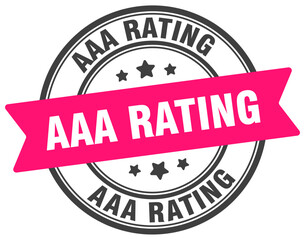 aaa rating stamp. aaa rating label on transparent background. round sign