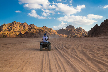 View of desert mountain landscape