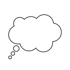 Think bubble icon. Think or speech bubble line icon.