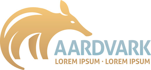 An aardvark animal design illustration mascot design concept