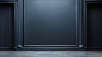 Blue Black Pastel Interior: Serene Ambiance, Tranquil Atmosphere: Blue Black Pastel Scene, Modern Interior Design: Blue Black Pastel Aesthetic, Elegant Decor with Blue Black Pastel Accents