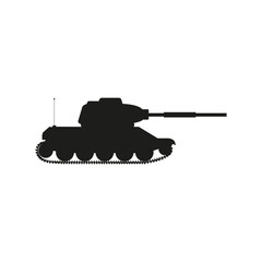 Tank icon vector. Armored vehicles illustration sign. War symbol. Weapon logo.