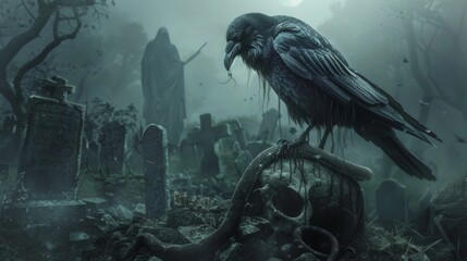 Fototapeta premium Raven: Mystery of the Skies