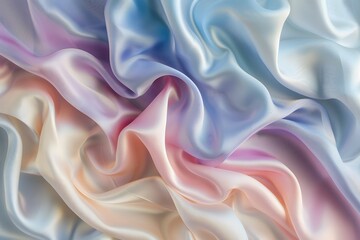Obraz premium Delicate Drapery: Pastel Shades in Soft and Smooth Textured Silk Waves